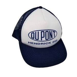 Vintage Dupont Trucker Snap Back Mesh Hat Hendrick 250 Logo Racing Motorsports